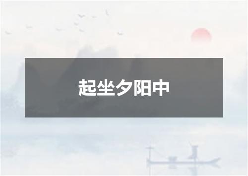 起坐夕阳中