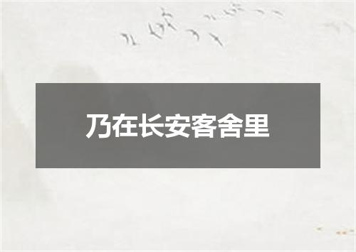 乃在长安客舍里