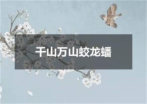 千山万山蛟龙蟠