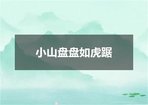 小山盘盘如虎踞