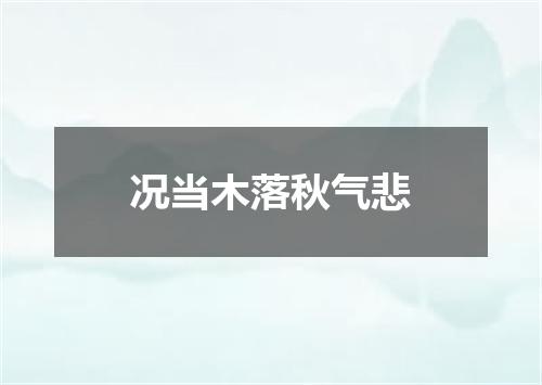 况当木落秋气悲