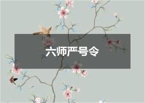六师严号令