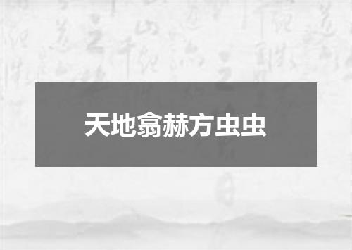 天地翕赫方虫虫