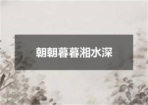 朝朝暮暮湘水深