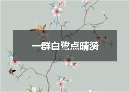 一群白鹭点晴漪