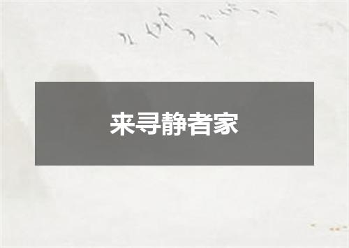 来寻静者家