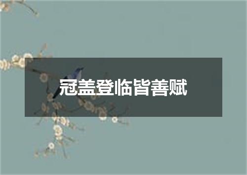 冠盖登临皆善赋