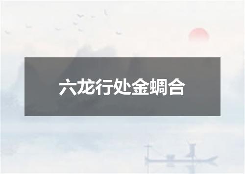六龙行处金蜩合