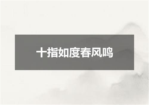 十指如度春风鸣