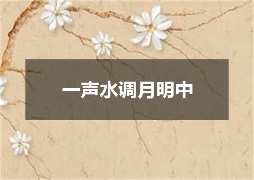 一声水调月明中