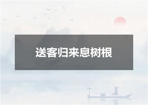送客归来息树根