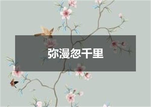弥漫忽千里