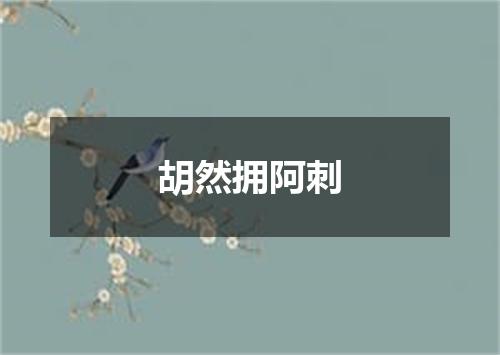 胡然拥阿刺