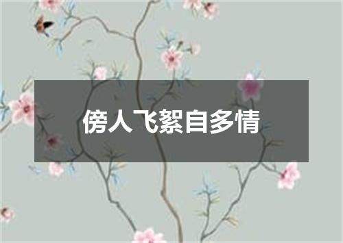 傍人飞絮自多情