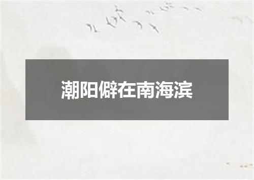 潮阳僻在南海滨