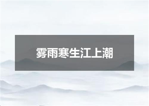 雾雨寒生江上潮