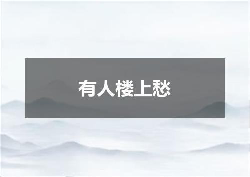 有人楼上愁