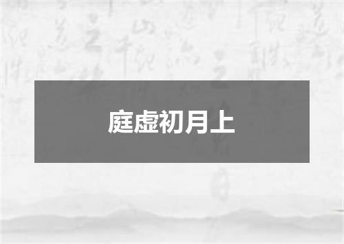 庭虚初月上