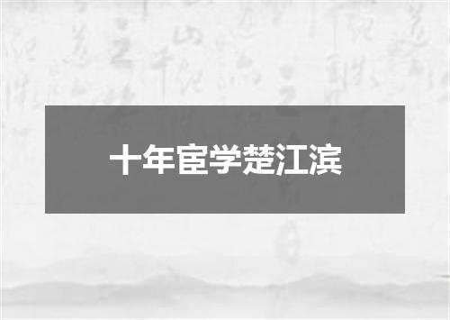 十年宦学楚江滨