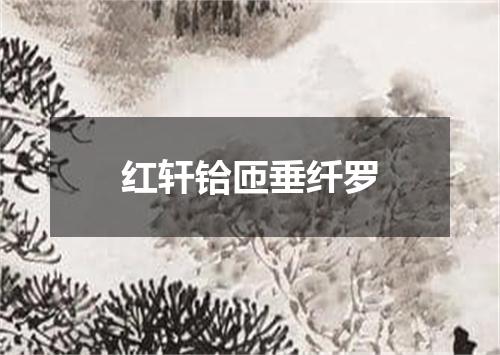 红轩铪匝垂纤罗