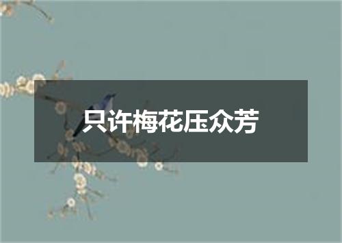 只许梅花压众芳