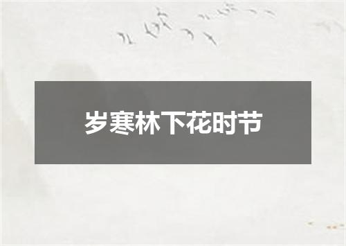 岁寒林下花时节