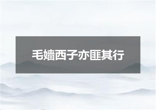 毛嫱西子亦匪其行