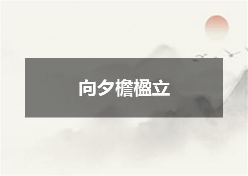 向夕檐楹立