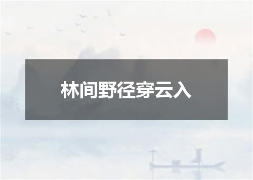 林间野径穿云入