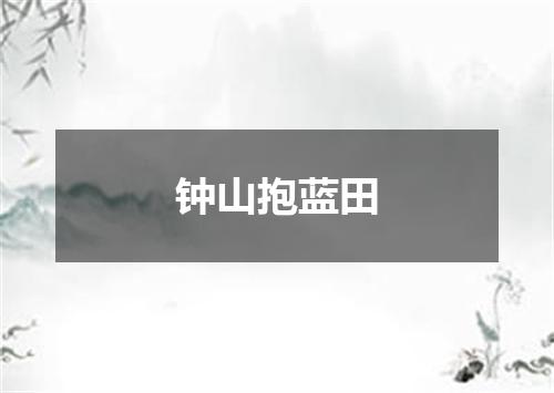 钟山抱蓝田