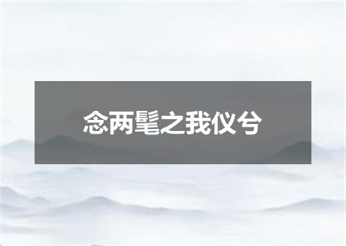 念两髦之我仪兮