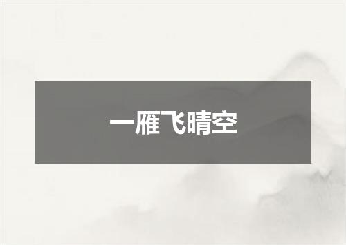一雁飞晴空