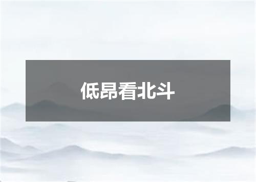 低昂看北斗