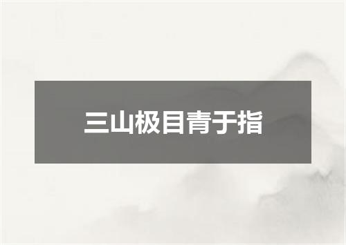 三山极目青于指