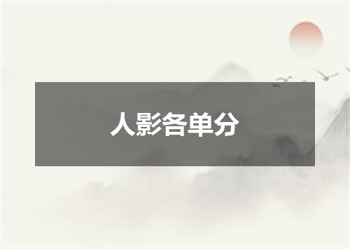 人影各单分