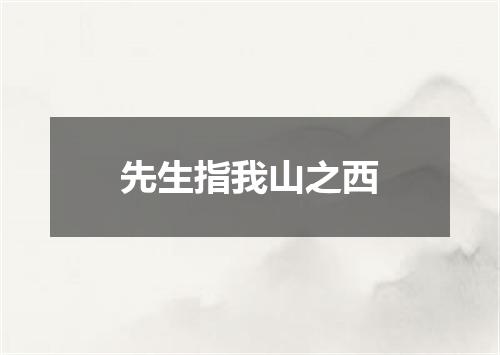 先生指我山之西