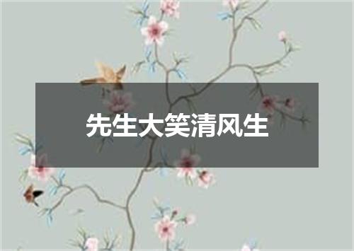先生大笑清风生