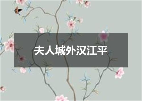 夫人城外汉江平
