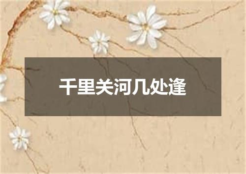千里关河几处逢
