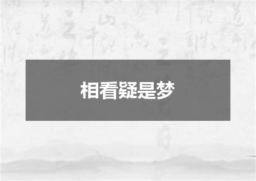 相看疑是梦
