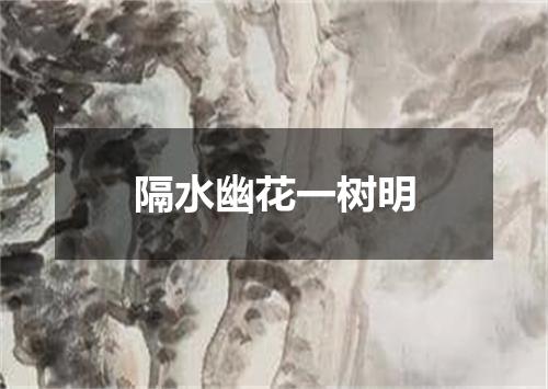 隔水幽花一树明