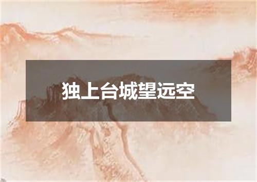 独上台城望远空