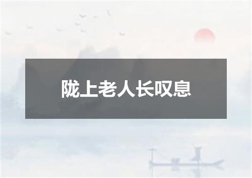 陇上老人长叹息