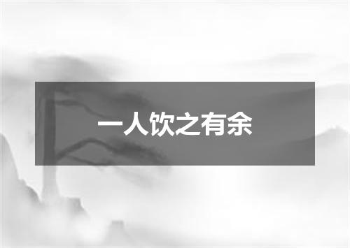 一人饮之有余