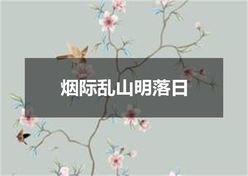 烟际乱山明落日