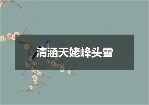 清涵天姥峰头雪