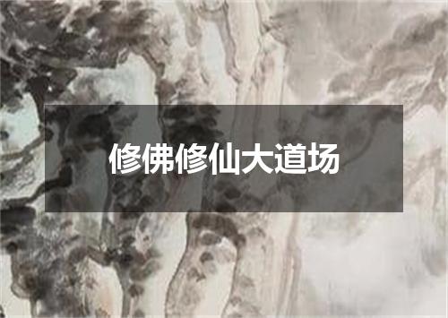 修佛修仙大道场