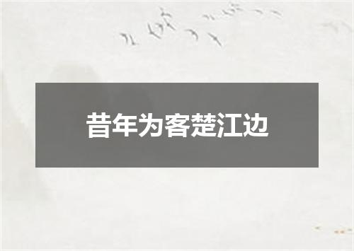 昔年为客楚江边