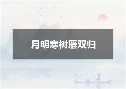月明寒树雁双归