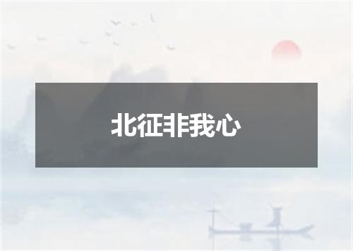 北征非我心